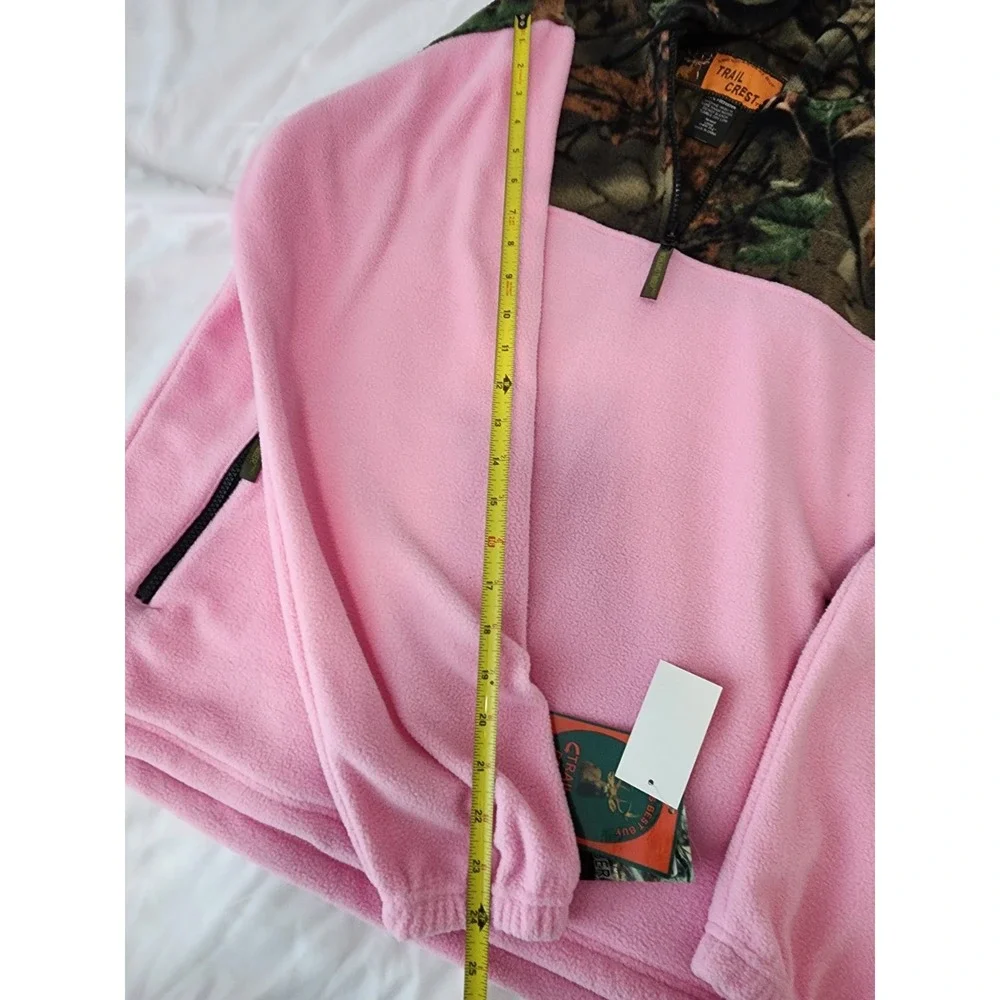 New With Tags Trail Crest 1/4‎ Zip Pink Cammo Hoodie Womens L - Picture 6 of 10